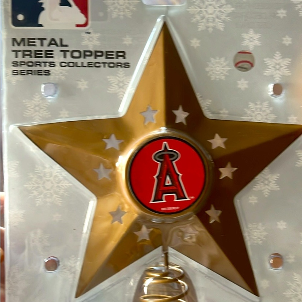 Metal Angels Baseball Christmas Topper